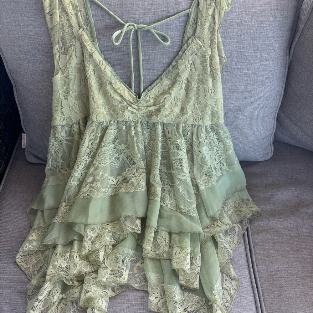 Urban Outfitters Lace Ruffle Cami